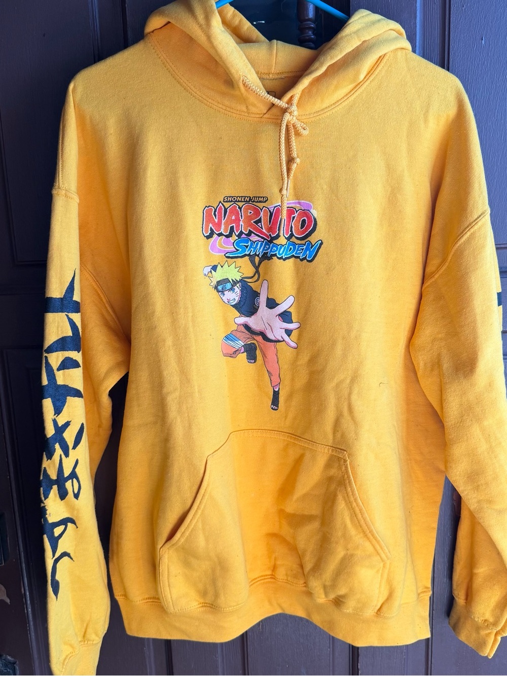 Naruto Shippuden Yellow Graphic Hoodie